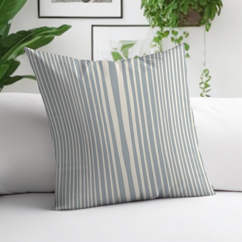 Michael Penny Ticking Square Pillow Cover & Insert, 19"H x 19"W