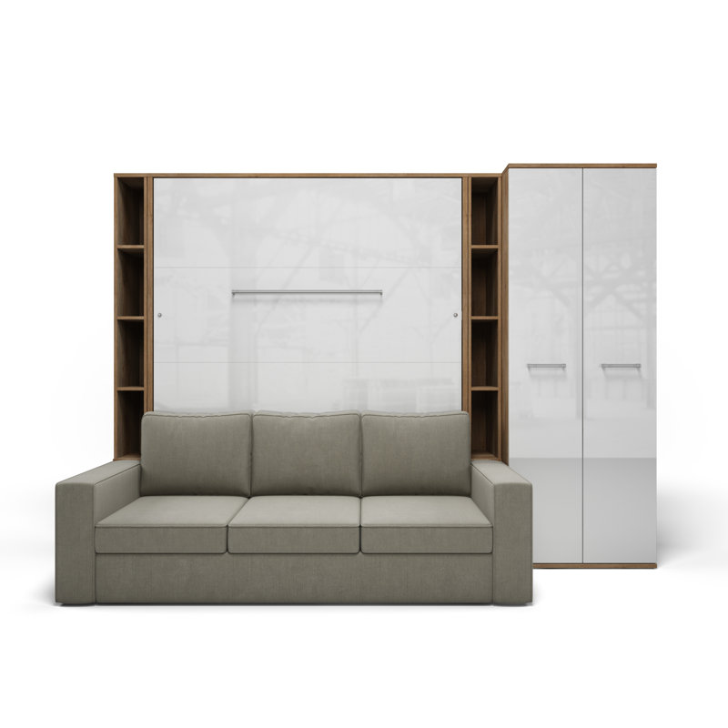Chawki Upholstered EU Kingsize - 160 X 200 Cm Bed, Brown/White/Sand