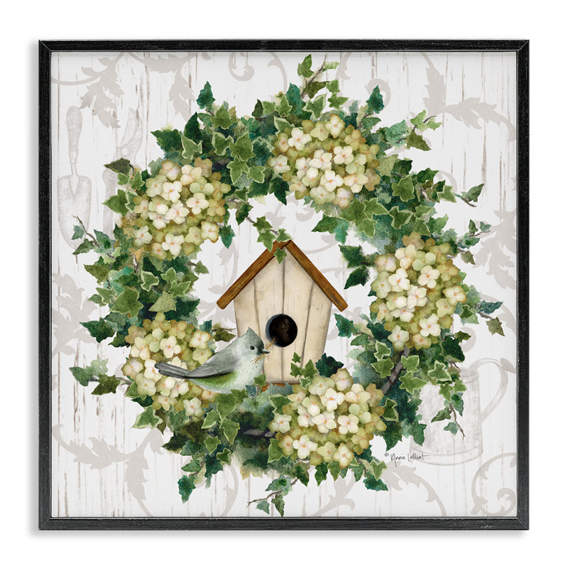 Art printanier à giclée encadrée par Birdhouse, H 12 po x l 12 po, Giclée encadrée noir minuit