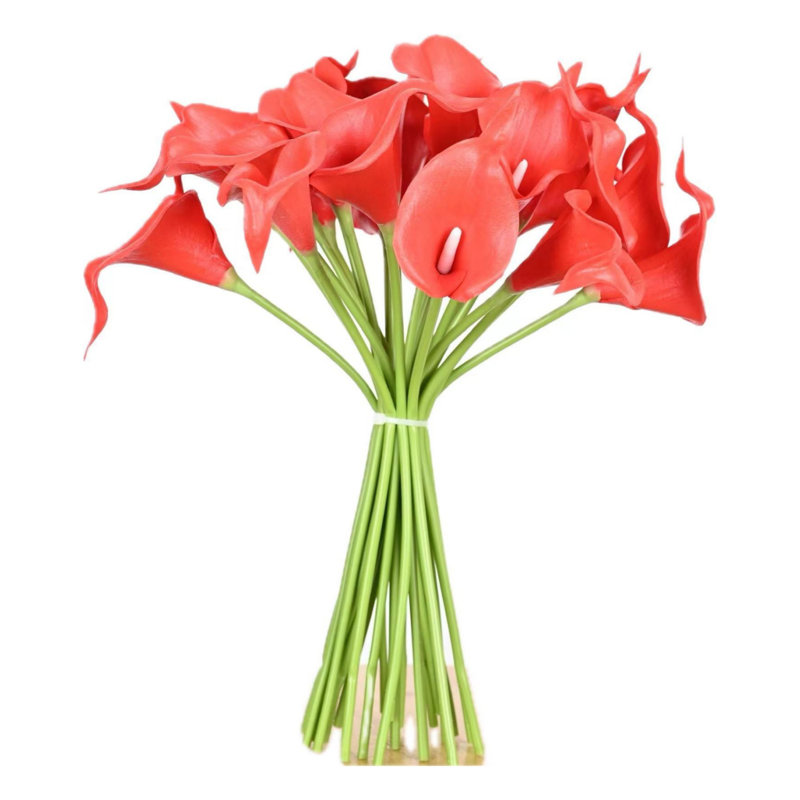 Arrangement floral de lis de Calla artificiel avec longues tiges, fausses fleurs pour les centres de table de salle à manger