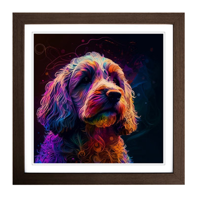 Cockapoo Abstract Art - Framed Print