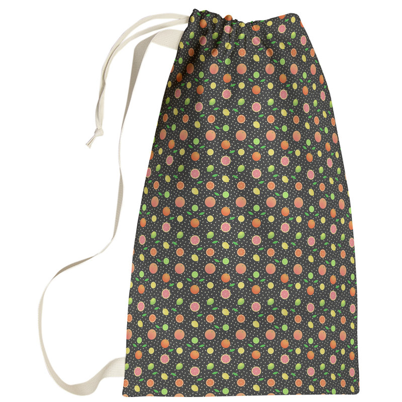 Sac à linge à fruits à agrumes, Petit (H 64 po x l 20 po x P 1,5 po), Noir