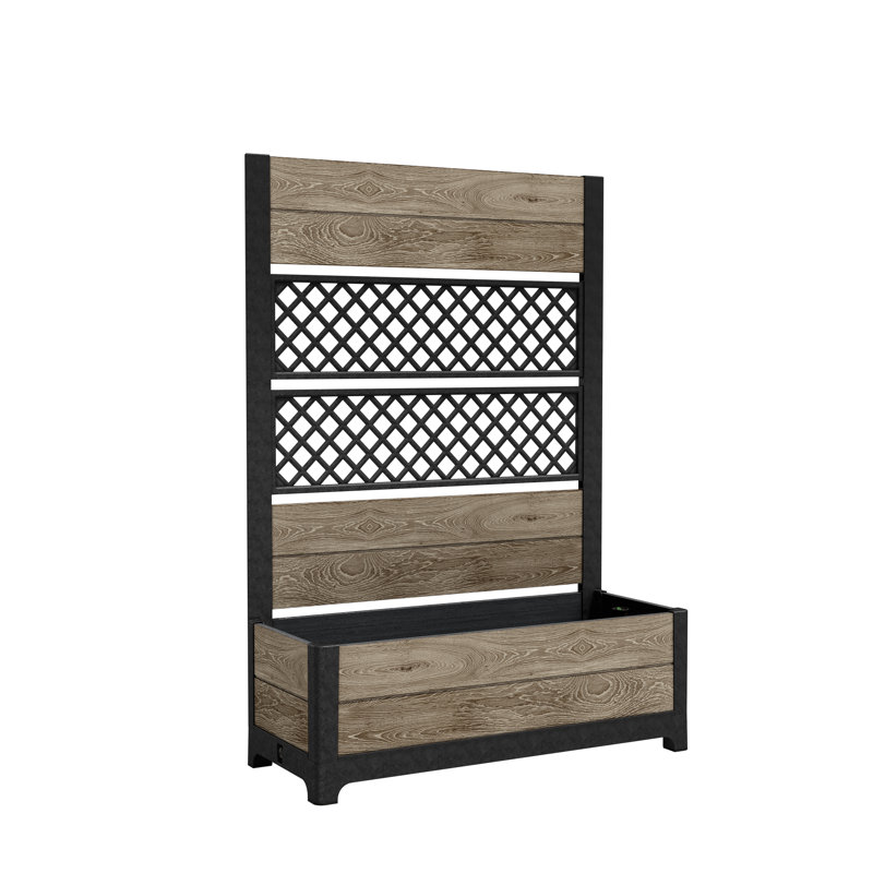 Keter Tulip Screen Planter - Ashwood Brown