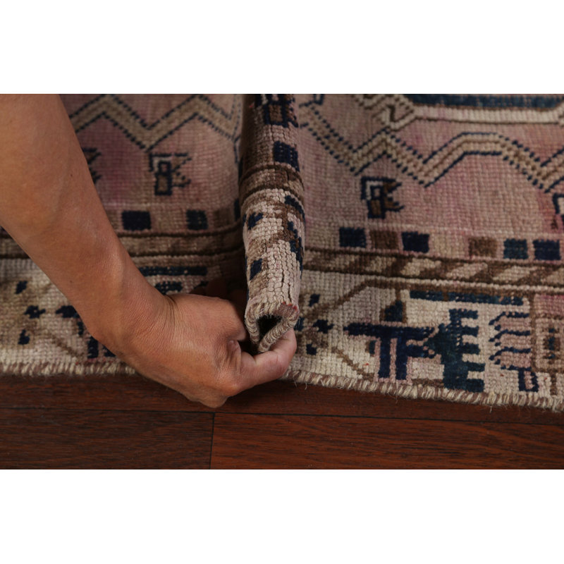 Tapis Qashqai Persian Pre-1900 Antique noué à la main 4 x 8