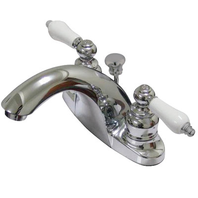 Robinet de salle de bain central à 4 poignées et 3 trous à fixation sur le comptoir à 3 trous Kingston