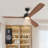 60” Windward 3-Blades Ceiling Fan with Color Changing Integrated LED Light Kit and Remote Control Included