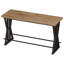 Table de bar de 160 cm de long avec pieds en X en métal, table de bar haute de style industriel avec repose-pieds pour bar à domicile, cuisine, sous-sol