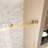 Frameless Single Sliding Shower Door  56-60 "W X 76" H, 1/4 "(6 Mm) Clear Tempered Glass, Explosion Proof Film, Stainless Steel Handle Square Tube Track ,Brushed Gold-123210162