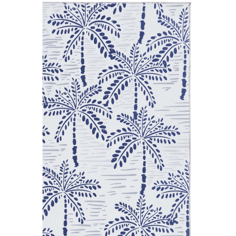 Tapis ivoire / bleu marine Malibu828, Carré 6 pi