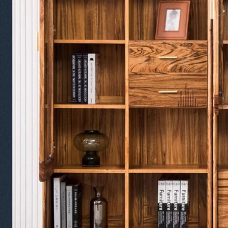 Bibliothèque entièrement en bois massif