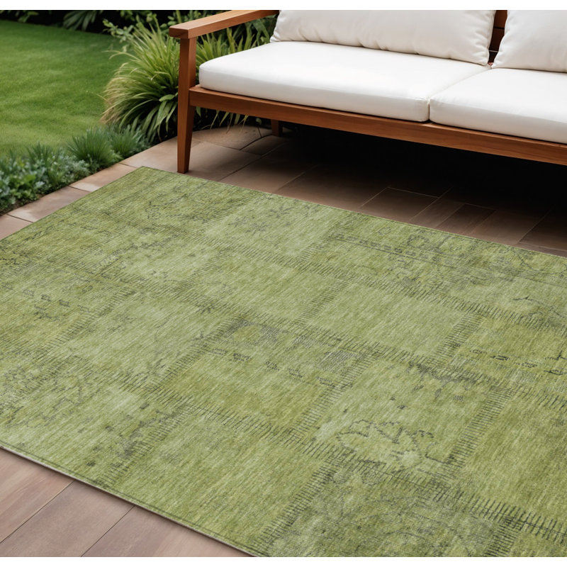 Tapis intérieur / extérieur lavable en patchwork 9 pi x 12 pi HomeRoots