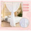 Ensemble de rideaux de lit à baldaquin Princess avec rideau transparent Star Light pour lit très grand, 8 auvents (très grand, blanc)
