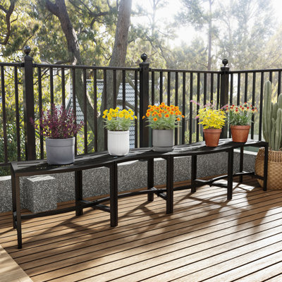 4-Piece Black Iron Fire Pit Patio Seating Set