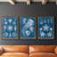 Ensemble de 2 peintures murales sur toile d'Alphonse, Afrique dans les tons de bleu-1308183548-1308183549