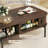 Walnut Coffee Table With Shelves & Storage Cabinet-1035026244