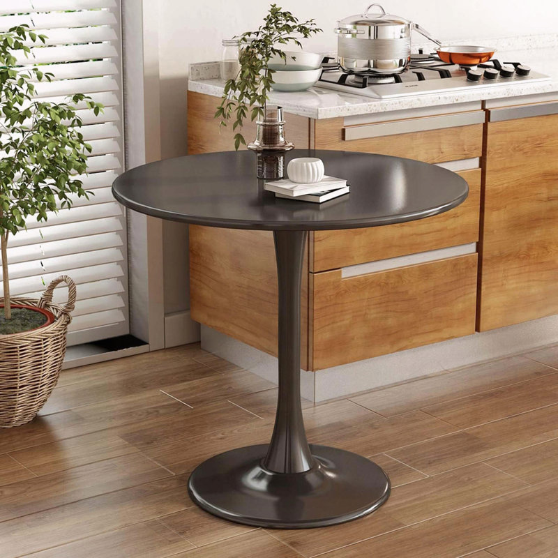Table de salle à manger noire Tulip, H 29,1 po x L 23,6 po x l 23,6 po