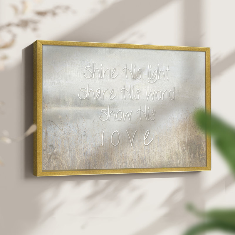 «Shine His Light», reproduction encadrée, H 11 po x l 14 po, Or