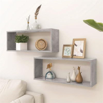 Lajaune 2 -Piece Floating Shelf and Cube Shelf