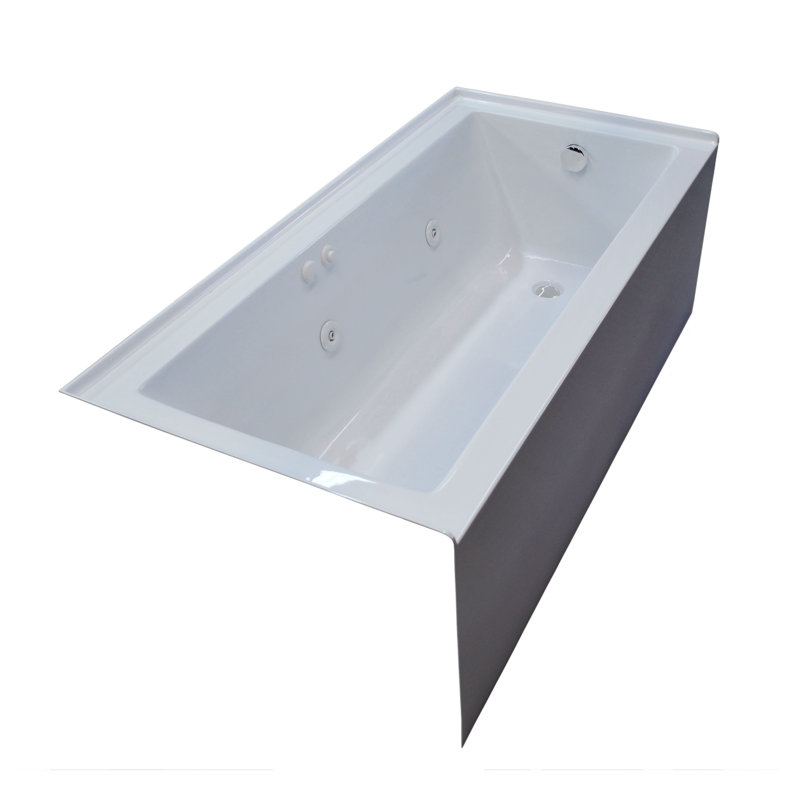 Castle 60'' x 32'' Drop-In Soaking Bathtub, Right