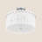 4-Light Modern Semi Flush Mount Ceiling Lamp, White Frosted Acrylic Shade