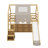 Twin House-Shaped Loft Bed With A Tent-1874973453