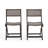 2 Hillside Bistro Chairs - Foldable Outdoor Seating. Grey & Brown, Made From Wood. 18.56 In. Depth, 20.71 Width, 34 Height. Space Saving Easy To Maintain. Ready Add A Warm And Inviting Touch Your