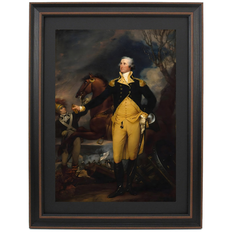 Washington devant la bataille de Trenton par John Trumbull, H 24 po x l 16,5 po