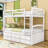 Ellaya Kids Twin Over Twin Bunk Bed with Trundle with Drawers-632420389