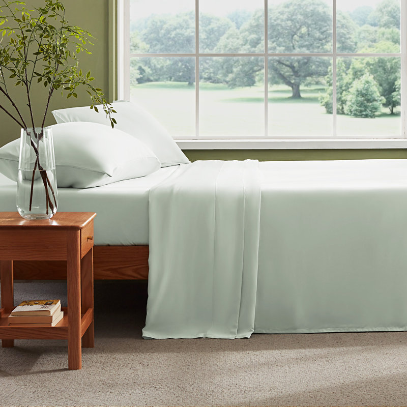 Ensemble de draps en viscose naturelle, King, Mint