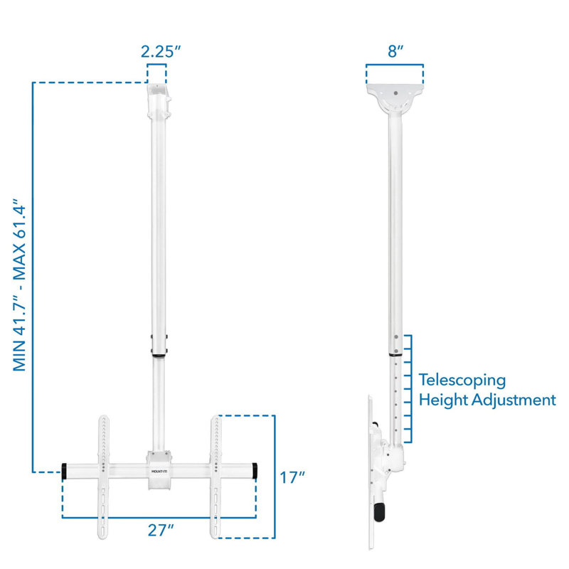 Full Motion Ceiling TV Mount With Long Extension