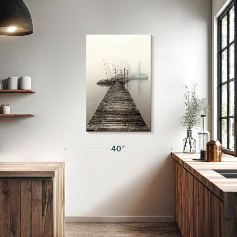 Mehar Harbor Fog, 36" H x 24" W