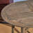 Wood Outdoor Bar Table With Rustic Appeal - Slatted Top And Structure Grey Patio Slat Design For A Contemporary Lounge