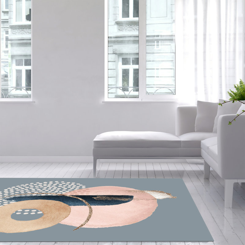 Friedeburg Machine Woven Grey/ Pink/ Beige Rug, Rectangle 140 x 200cm