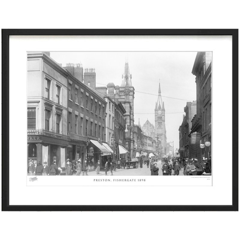 Preston, Fishergate 1898 - Single Picture Frame Print, 28cm H x 36cm W x 2.3cm D