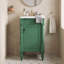 Meuble-lavabo de 18 pouces avec lavabo en céramique et tablette réglable