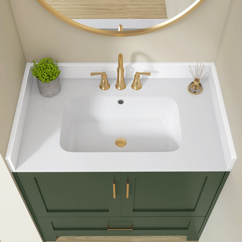 21 po Dosseret de meuble-lavabo Dossier de meuble-lavabo blanc brillant
