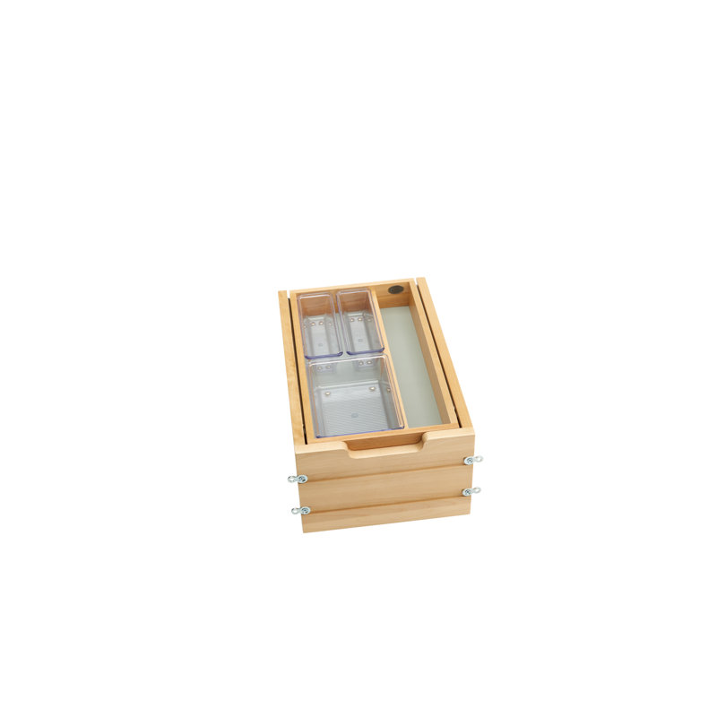 Rev-A-Shelf Wood Vanity Cabinet Replacement Two Tier Drawer System with Soft Close, 10.5" W
