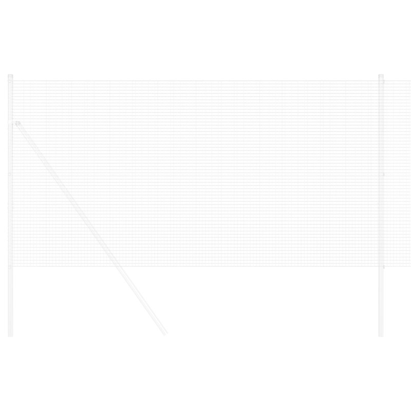 Vidaxl Welded Wire Fence Galvanised Steel, Silver, 40cm H x 1000cm W