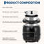 10.5/13.7QT Commercial Automatic Soup Warmer with Anti-Scald Handle and Stainless Steel Removable Insert Pot