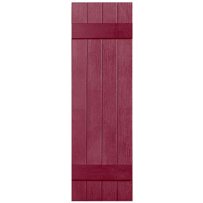 Two Batten, Four Board Closed Vinyl Shutters Pair