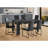 60'' Rectangular Dining Table with Black Reclaimed Wood Look-1446409391