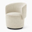 Tanard Upholstered Fabric Round Swivel Accent Armchair - Elegant Stylish Cylindrical Design-1296184707