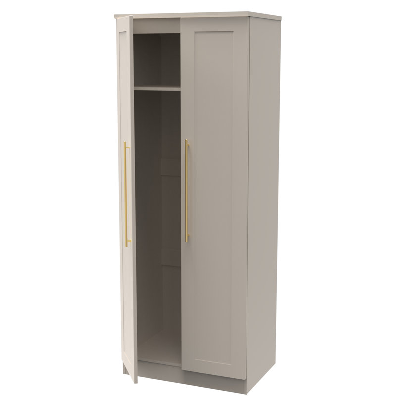 Fully Assembled 2 Door Wardrobe+, Kashmir Matt Veneer