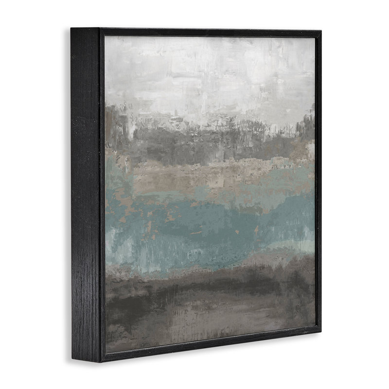Estampe numérique terre et mer encadrée, design par Hannah Dawson, Giclée encadrée noir minuit, H 12 po x l 12 po