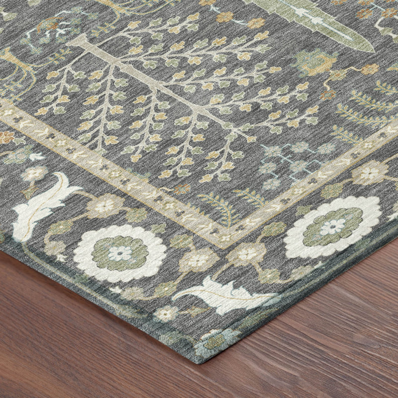 Tapis intérieur / extérieur lavable à la machine Chantille ACN2819 Global, Gris, Tapis de couloir 2 pi 3 po x 7 pi 6 po