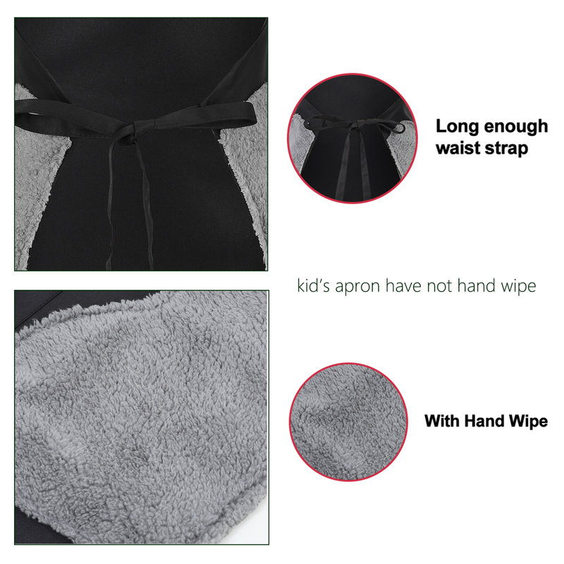 No Pattern Childrens Apron, Black