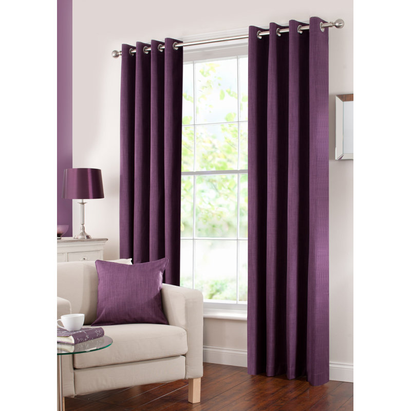 Ensemble de 2 rideaux occultants Solar Max, Aubergine