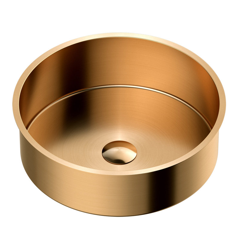 Honora 14.7'' L Bathroom Sink, Brushed Rose Gold