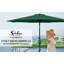 Parasol de marché extérieur 9 pi avec bouton inclinable, manivelle et 8 nervures robustes pour le jardin-111023790