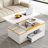 Lift-Top Coffee Table With Storage Stools, Modern Table With Foldable Top